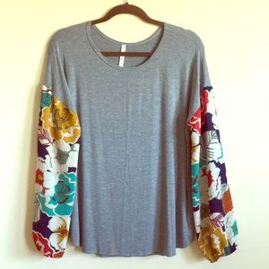 Cool Melon floral sleeve tee